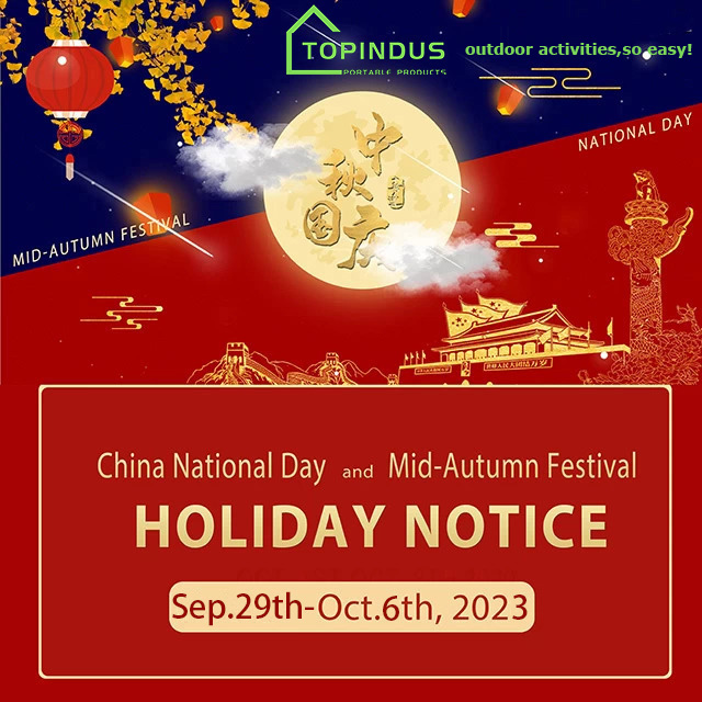 Festival do Meio Outono de 2023 e aviso de feriado do Dia Nacional