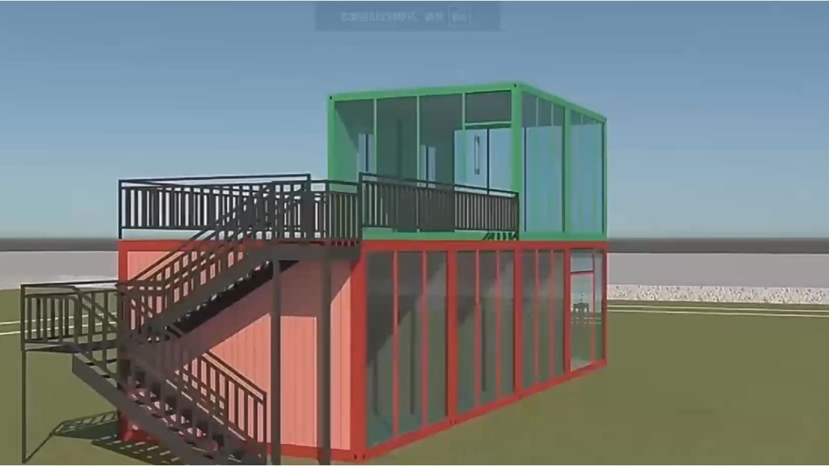 Vila modular dobrável em contêiner, abrindo um novo modo de vida conveniente