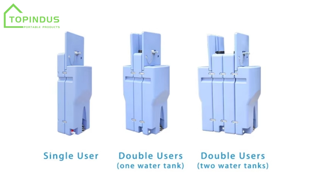 Durable Sink HDPE Mobile Hand Wash Station with Soap and Towel Dispensers