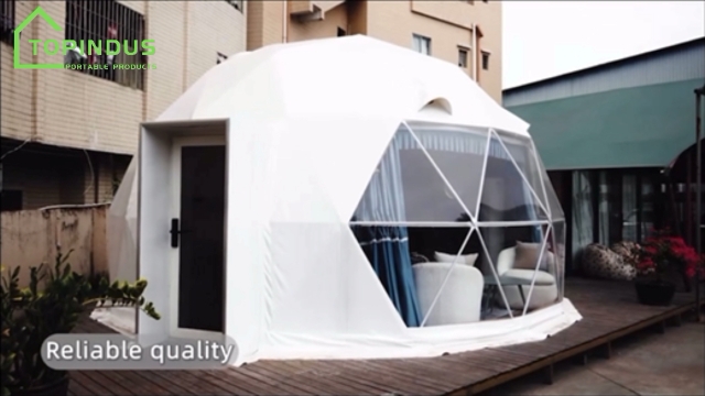 Tendas de cúpula geodésica de luxo para glamping para uso externo