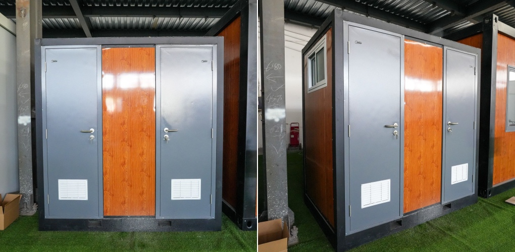 Double Stall Modular Design Mobile Container Toilet